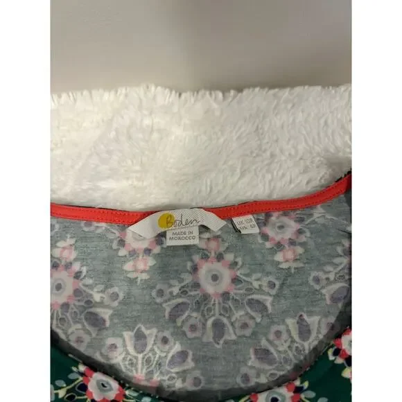 BODEN Green Pink floral Miriam Long Sleeve Jersey Scoop Neck Sheath Dress Sz‎ 6 - Picture 5 of 7